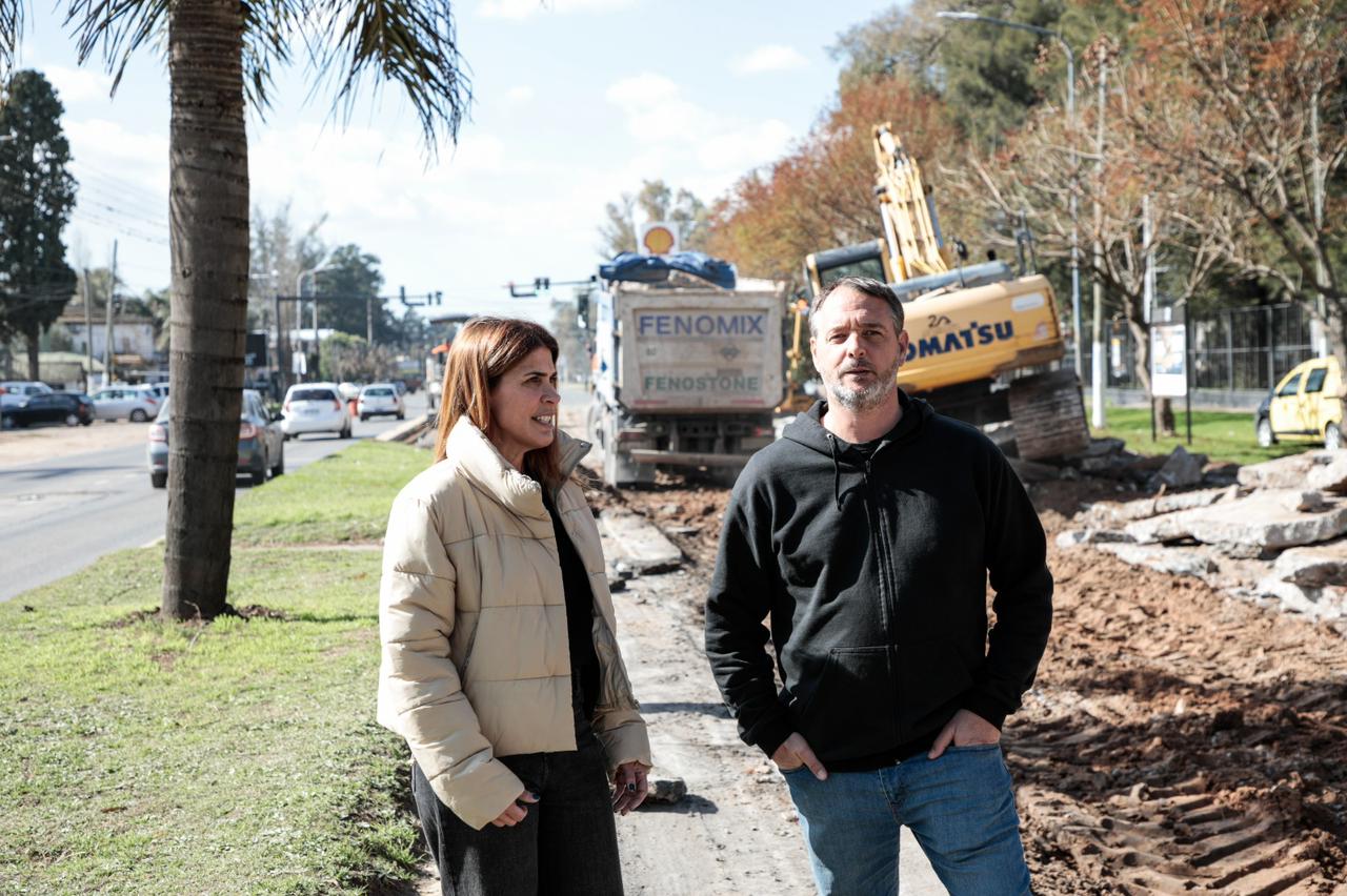 NOTICIAS PILAR*Soledad Peralta recorrió la obra de transformación de la Ruta 8 en el centro de Pilar*